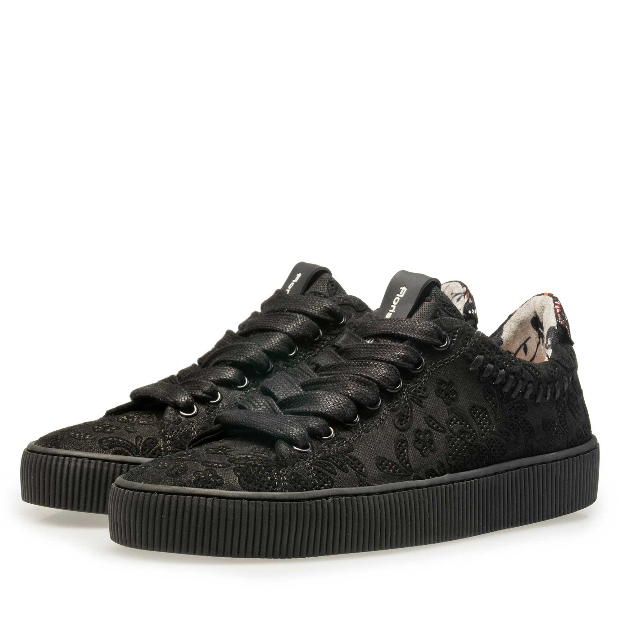 85215/01 - Floris van Bommel zwarte suède sneaker 85215/01 - Floris van Bommel zwarte suède sneaker