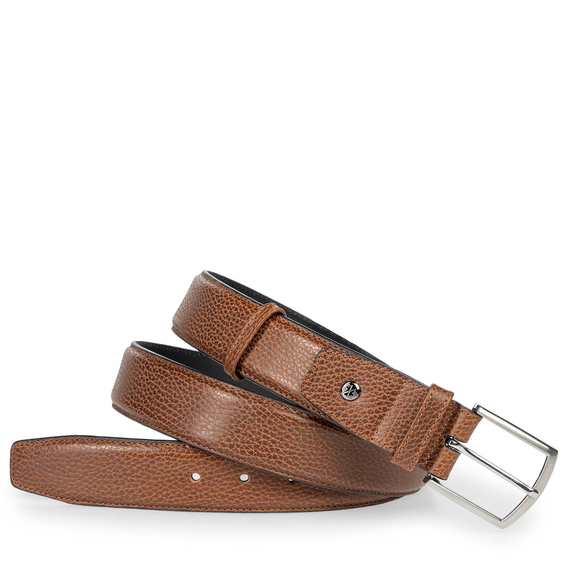 75164/00 - Floris van Bommel cognac leren herenriem 75164/00 - Floris van Bommel cognac leren herenriem