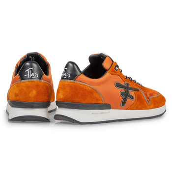 Sneaker oranje su&egrave;de
