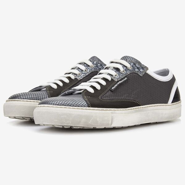 Floris van Bommel grijze leren heren sneaker