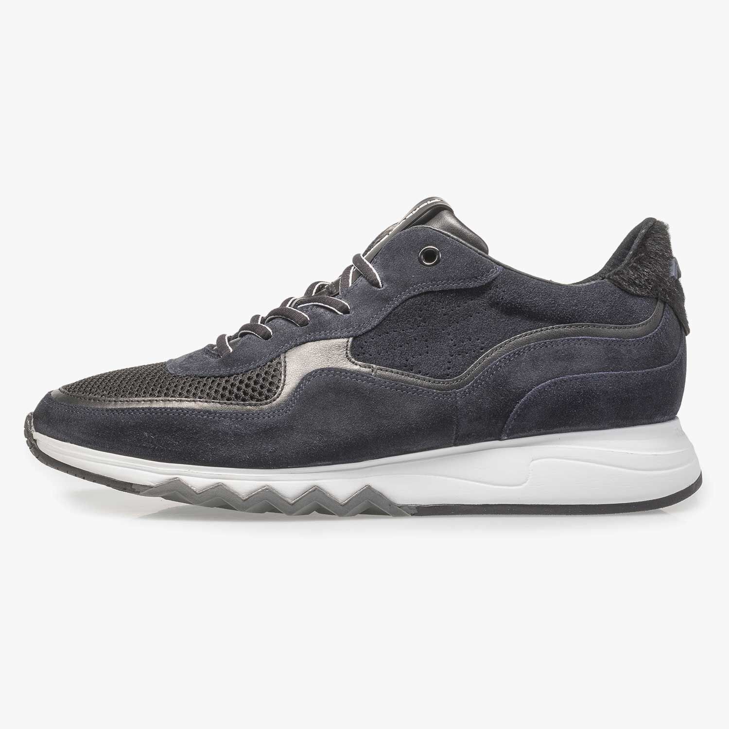 Blauwe suède sneaker 16093/17 | Floris van Bommel Official®