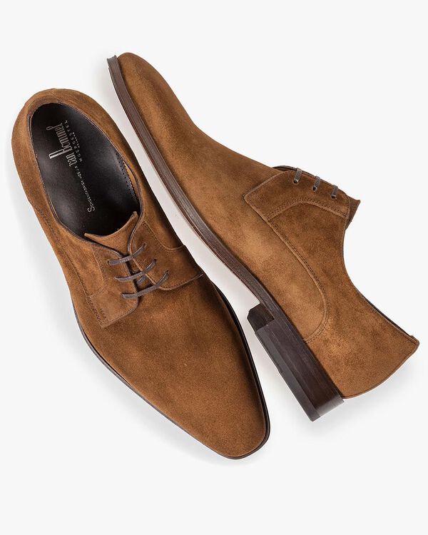 Middenbruine kalfssu&egrave;de veterschoen