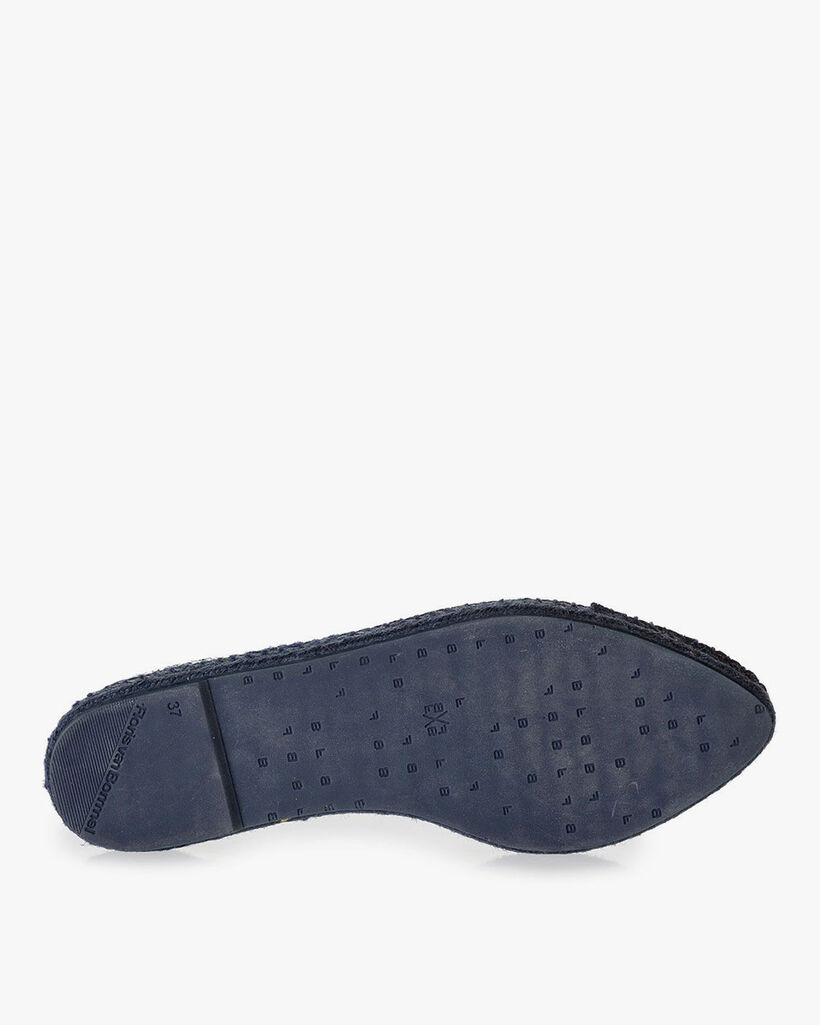 Dark blue espadrilles metallic print