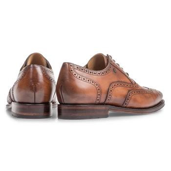 Kalfsleren brogue donker cognac