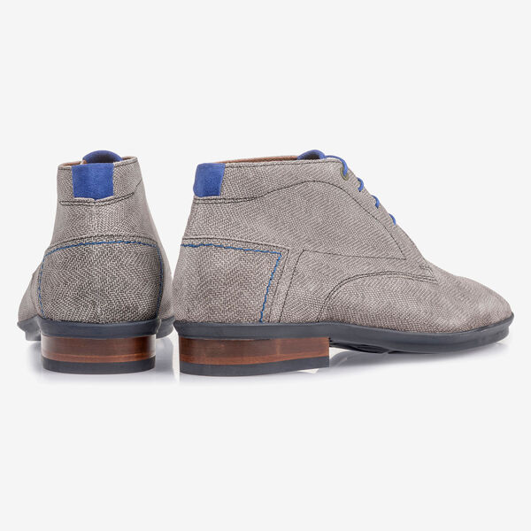 Lichtgrijze su&egrave;de veterboot met print