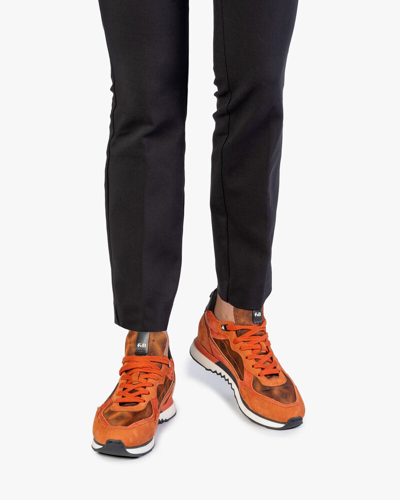 Sneaker nubuck leather rust