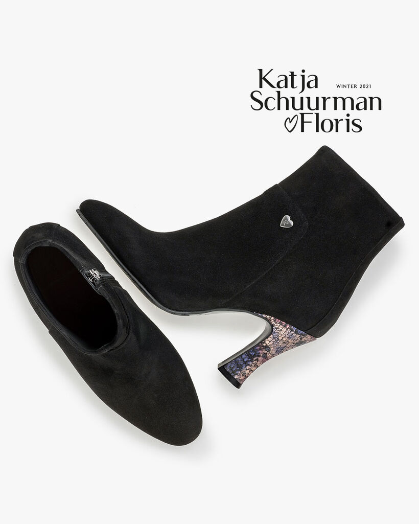 Ankle boot suede black