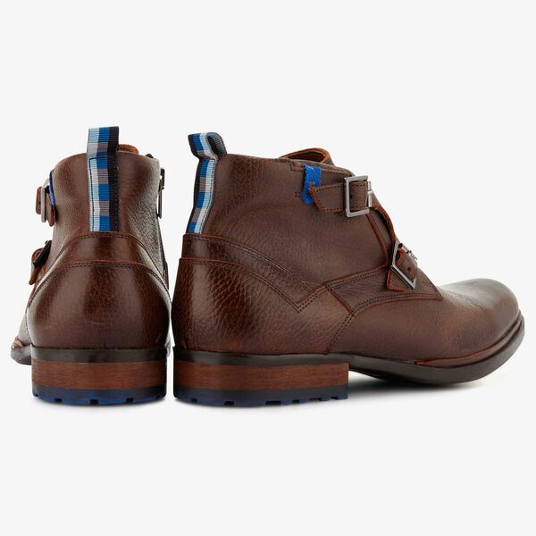 Floris van Bommel bruine leren heren boot met rits