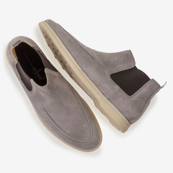 Chelsea boot su&egrave;de grijs