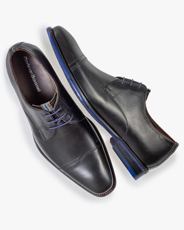 Veterschoen kalfsleer zwart