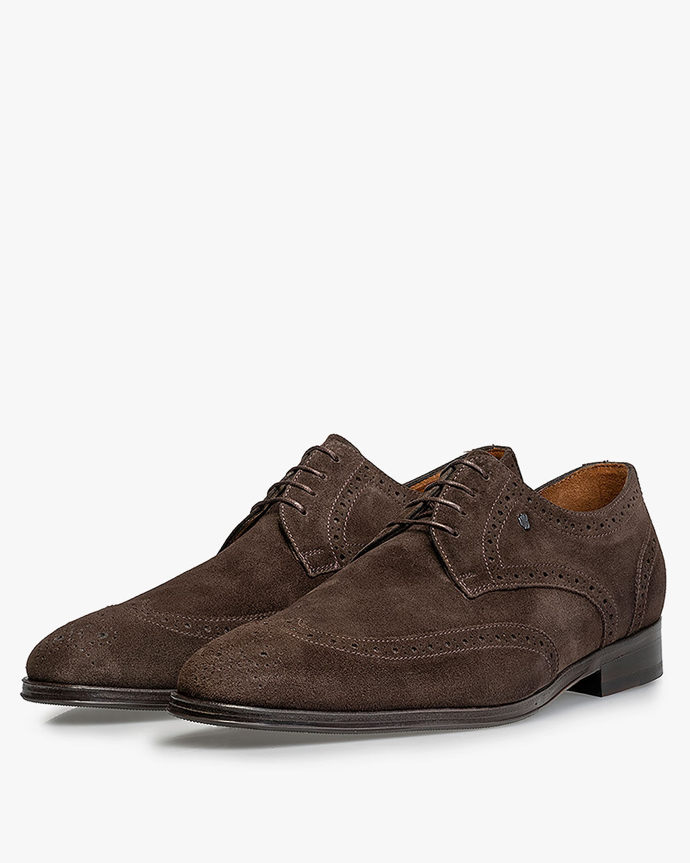 Suede shop brogues heren