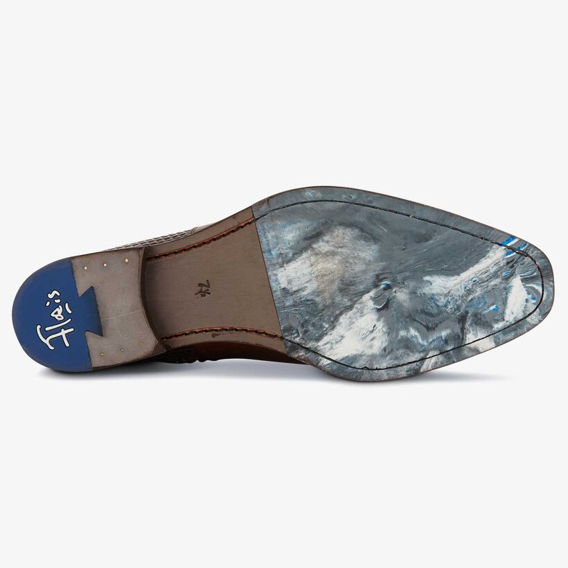 Floris van Bommel cognac leren heren chelseaboot