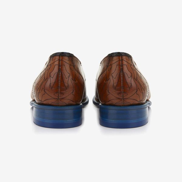 Floris van Bommel cognac leren heren veterschoen