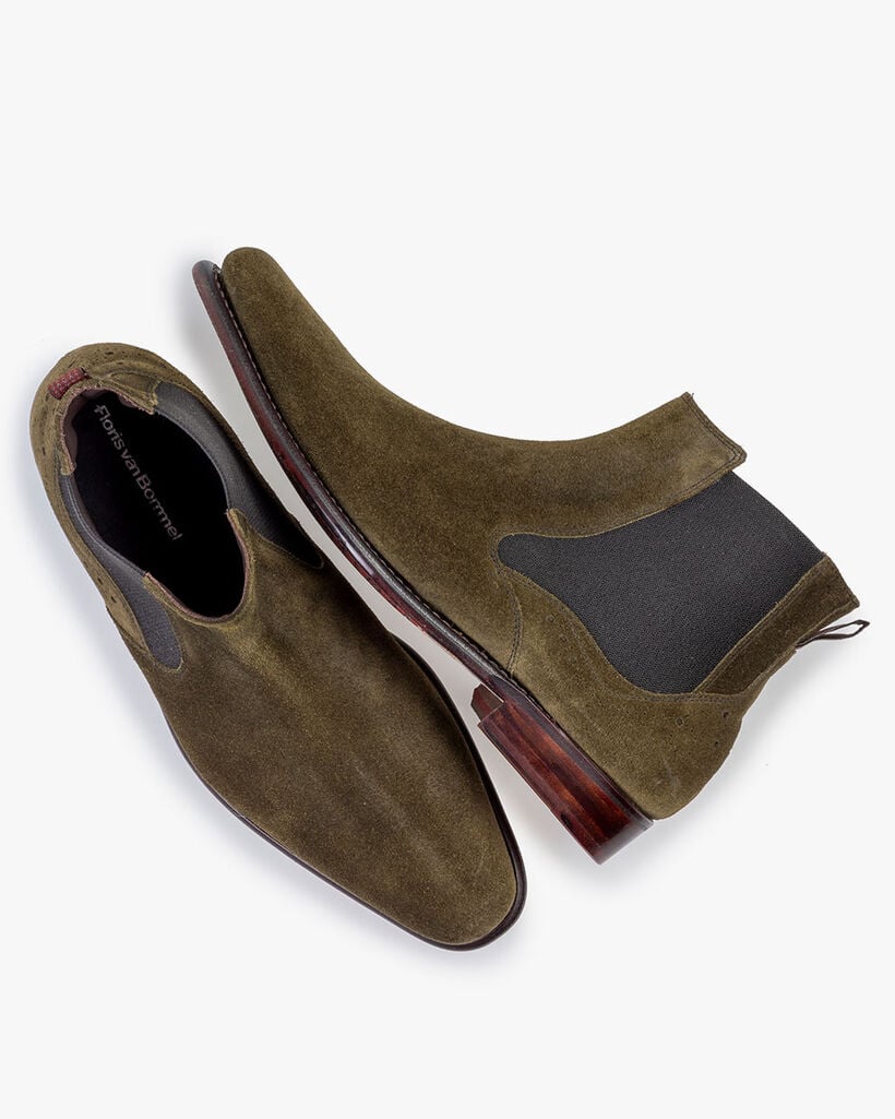 Chelsea boot suede dark green