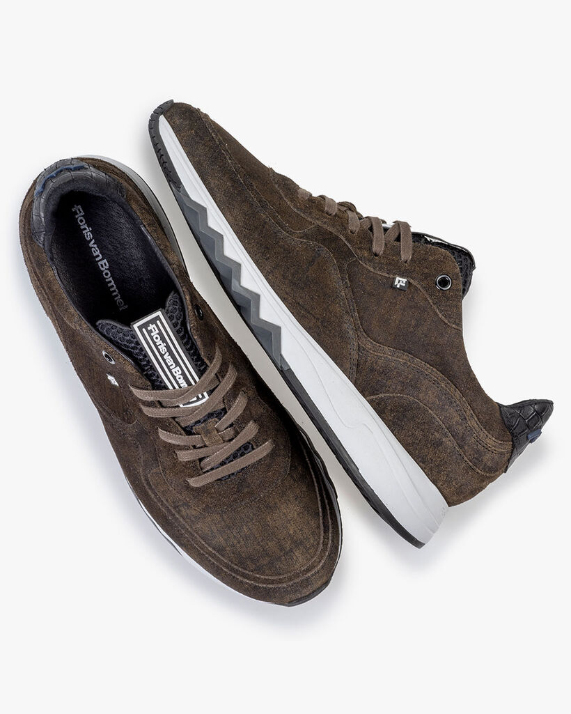 Nineti sneaker suede dark green