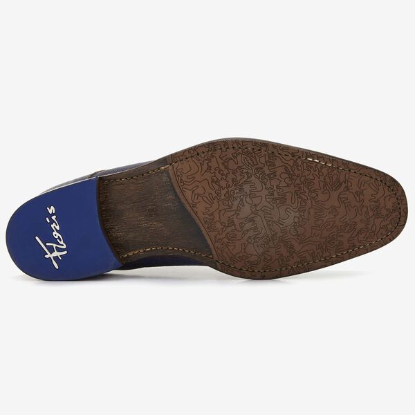 Floris van Bommel cognac lizardprint heren veterschoen