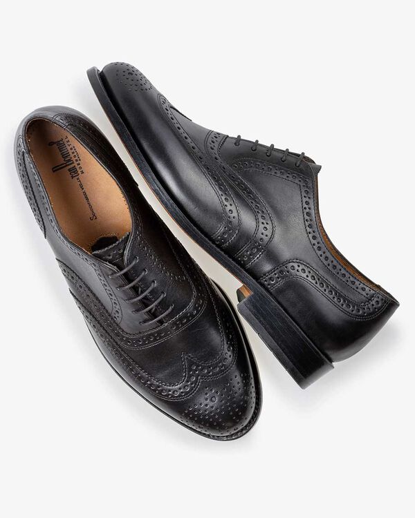 Lace shoe calf leather black