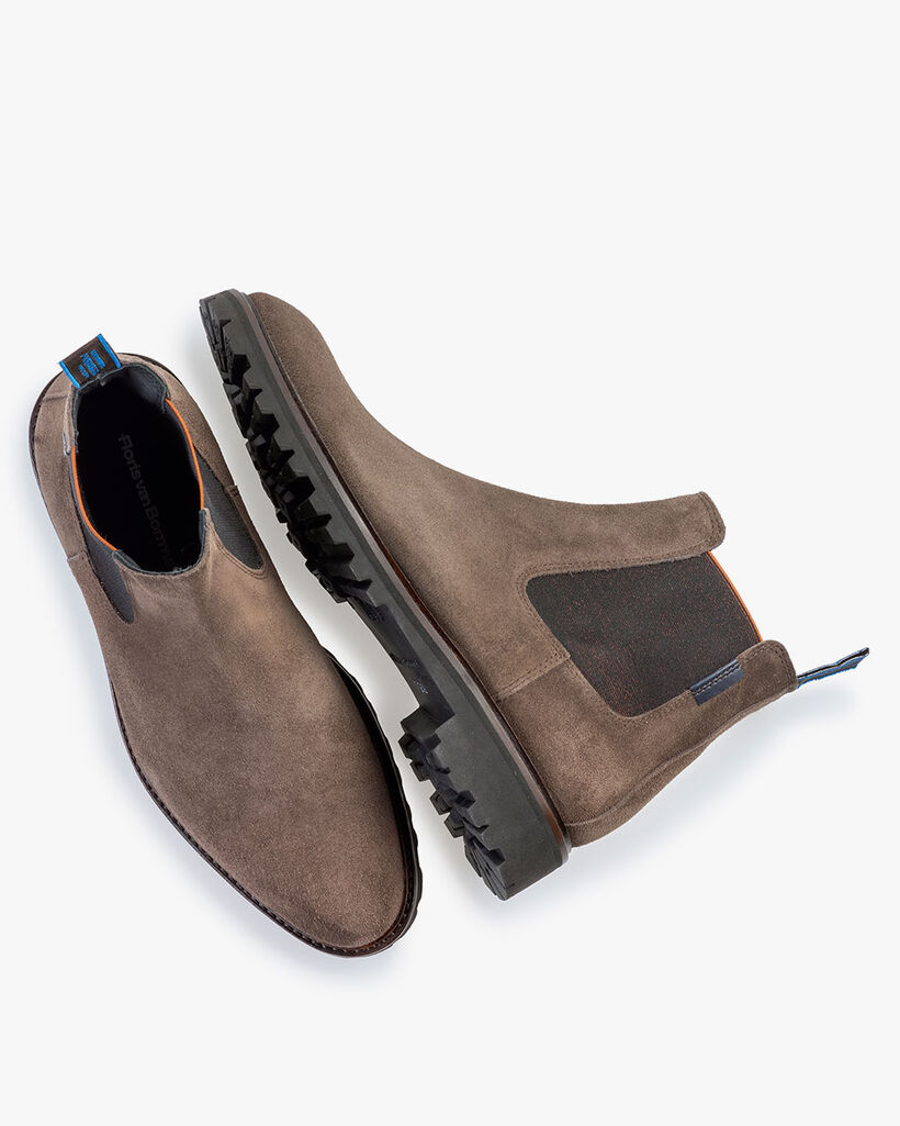 Chelsea boot su&egrave;de taupe
