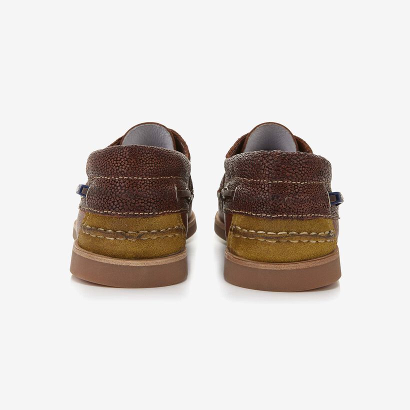 Floris van Bommel cognac leather men's boating shoe