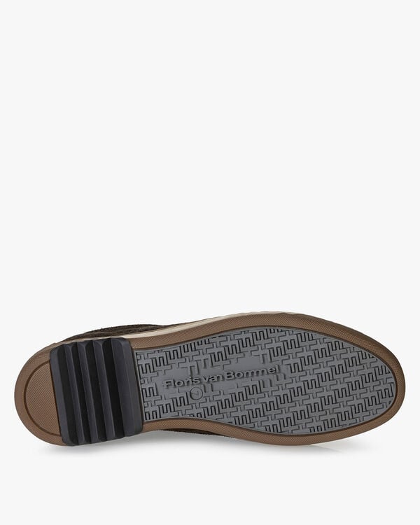 Sneaker suede dark green