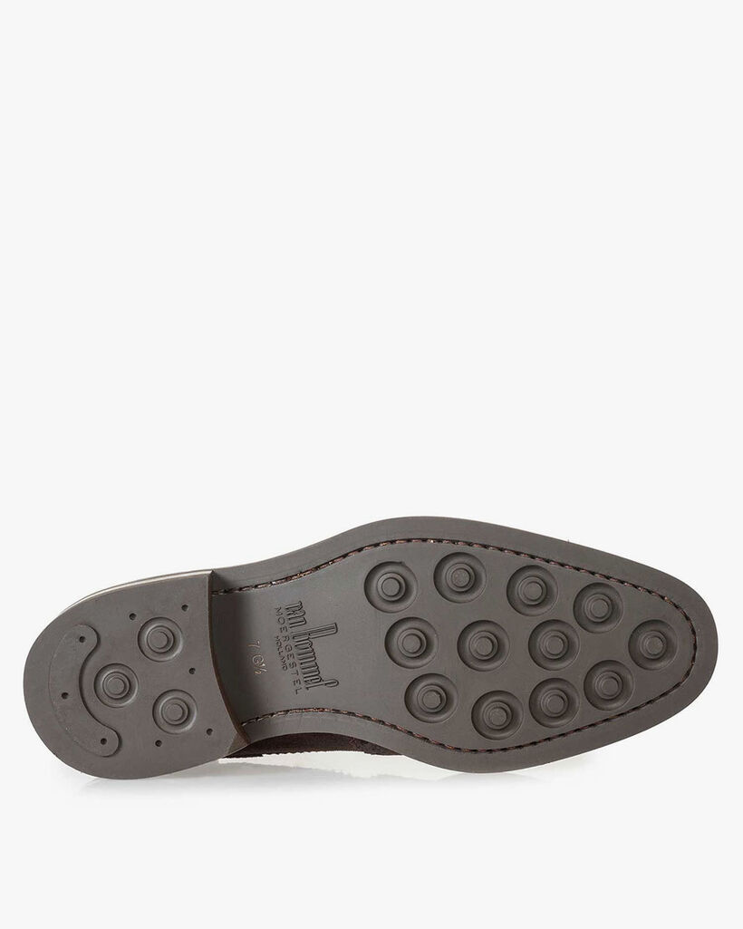 Boot suede leather brown