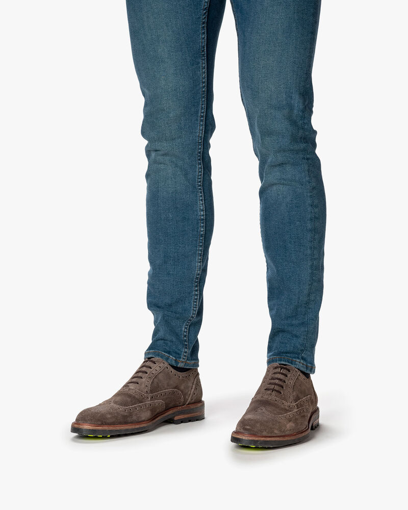 Lace shoe suede taupe