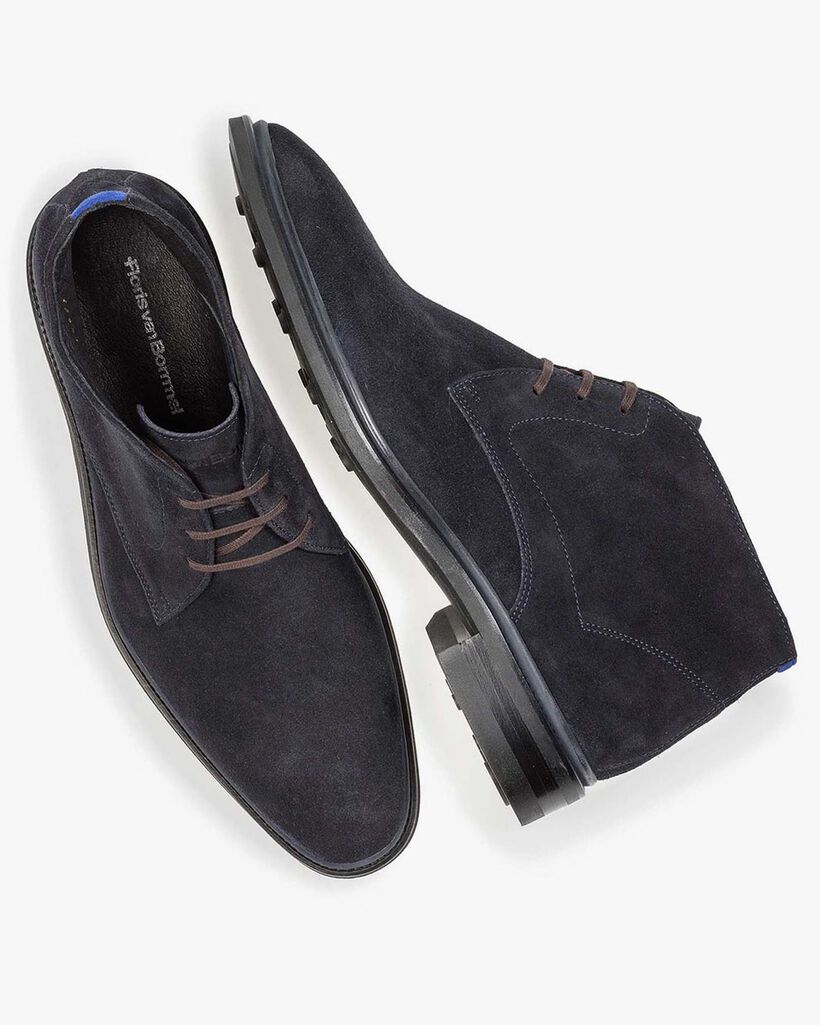 Veterboot su&egrave;de blauw