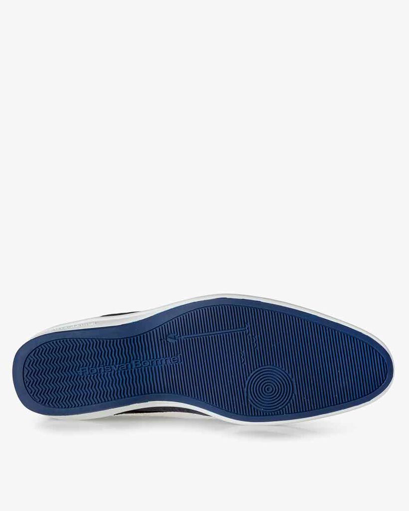 Lace shoe suede leather blue