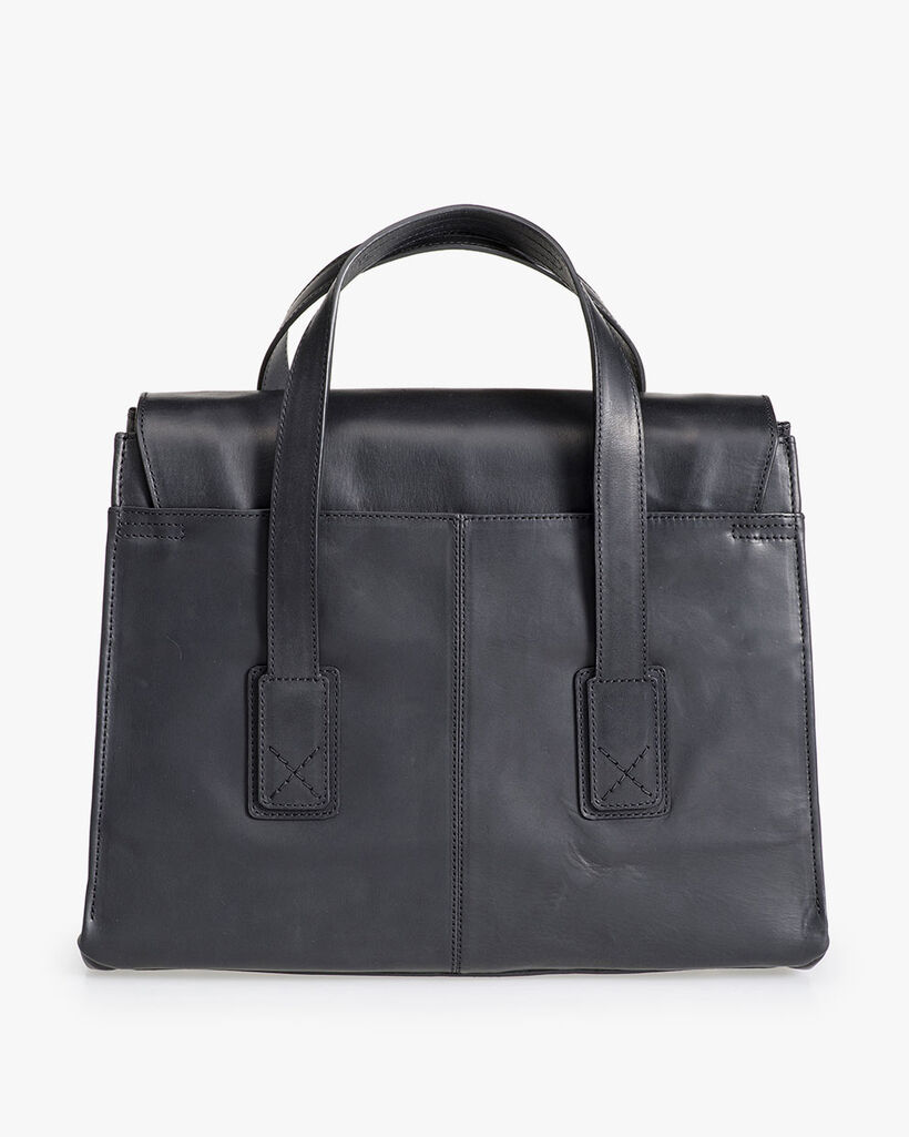 Black leather business bag