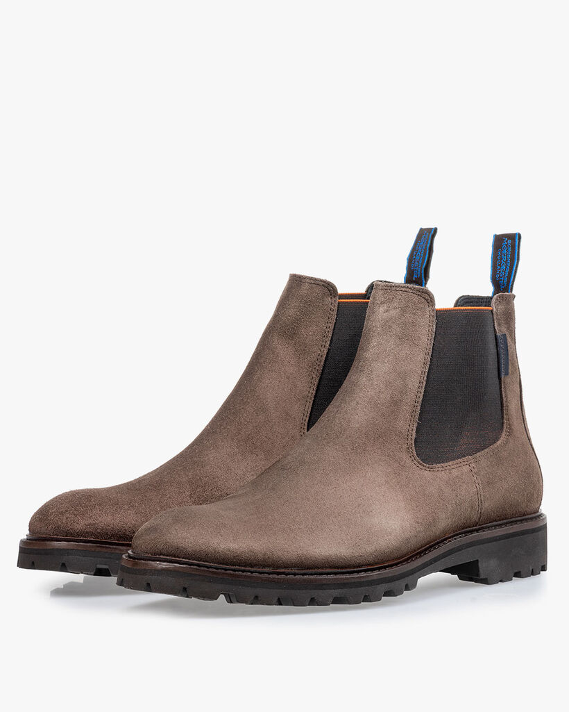 Chelsea boot su&egrave;de taupe