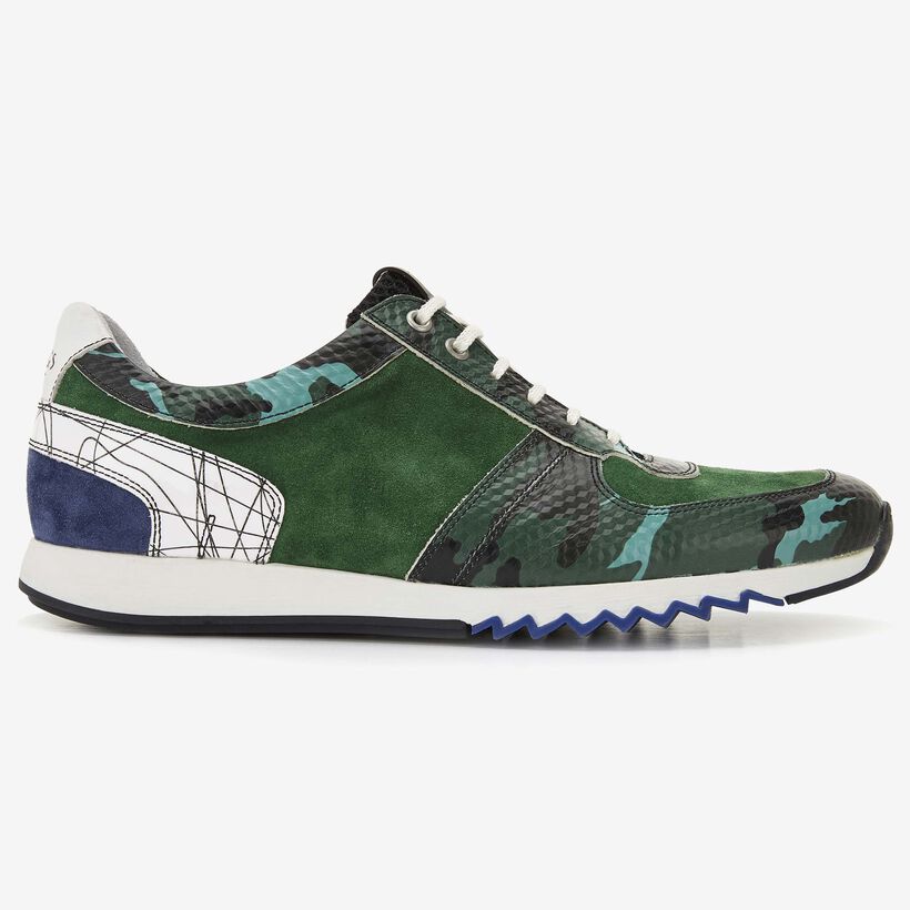Floris van Bommel green suede men's sneaker