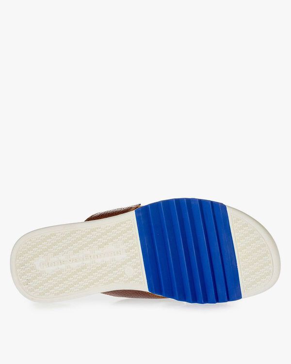 Kalfsleren kruisband slipper