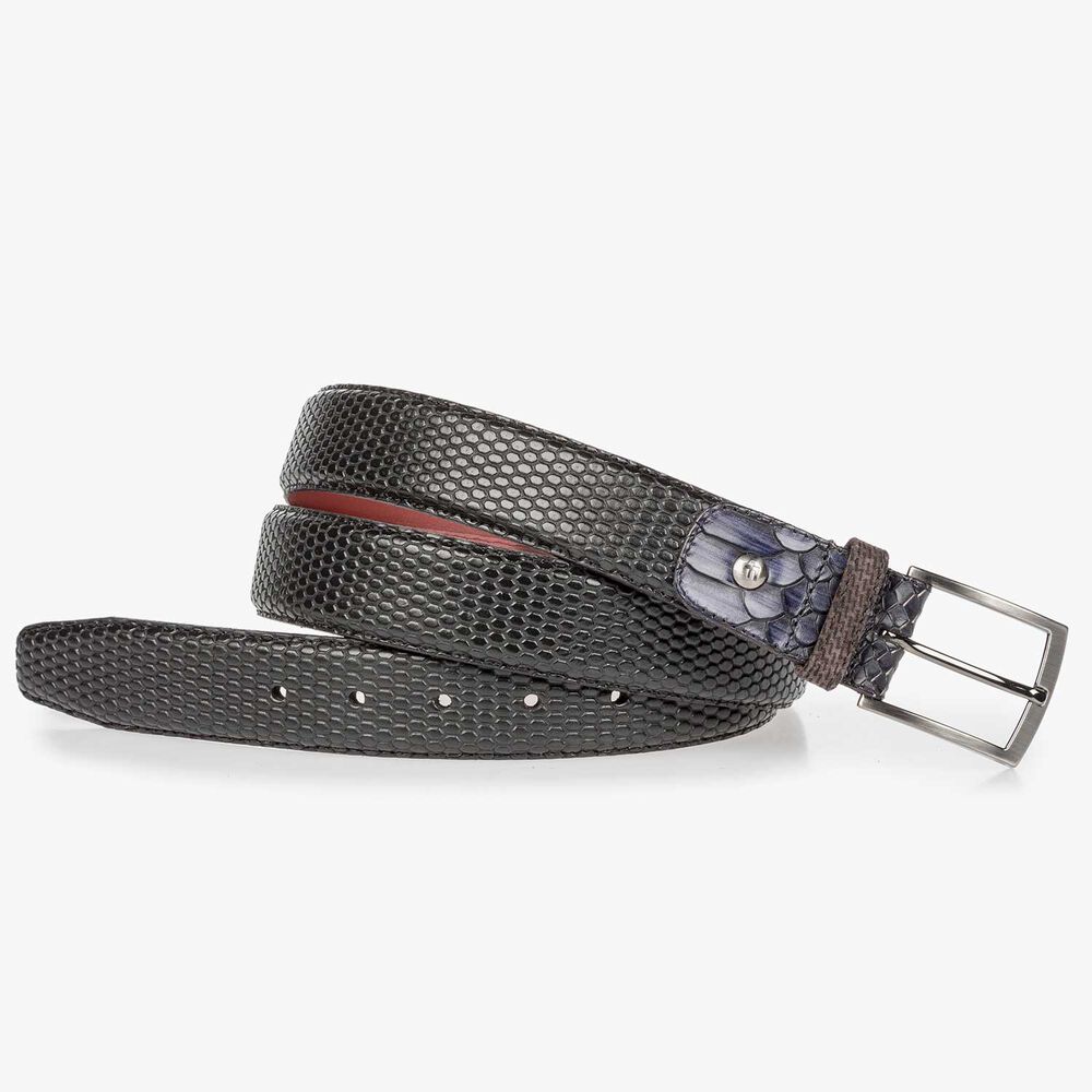 Black patterned belt