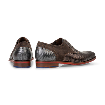 Veterschoen metallicprint brons