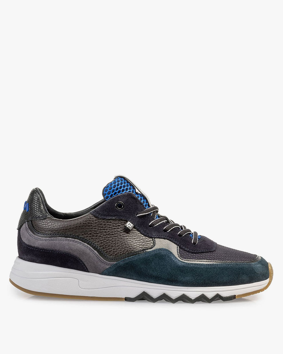 Suède sneaker petrol SFM-10091-40-01 | Floris van Bommel®
