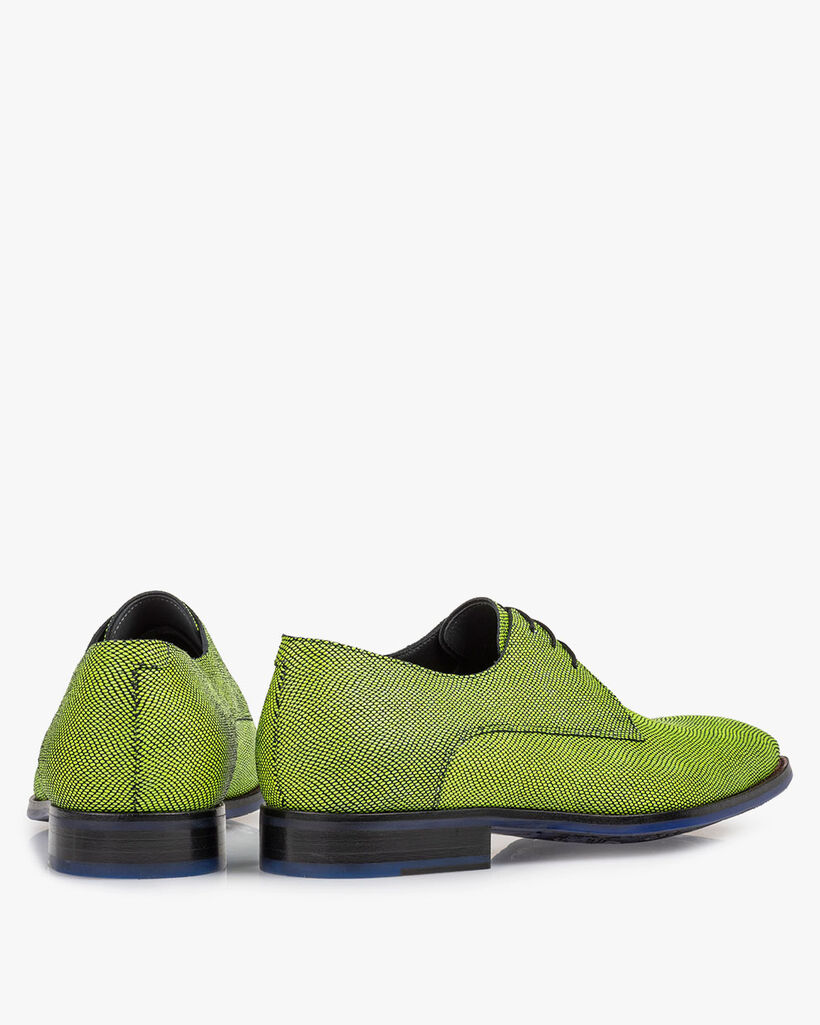 Veterschoen geprint su&egrave;de geel