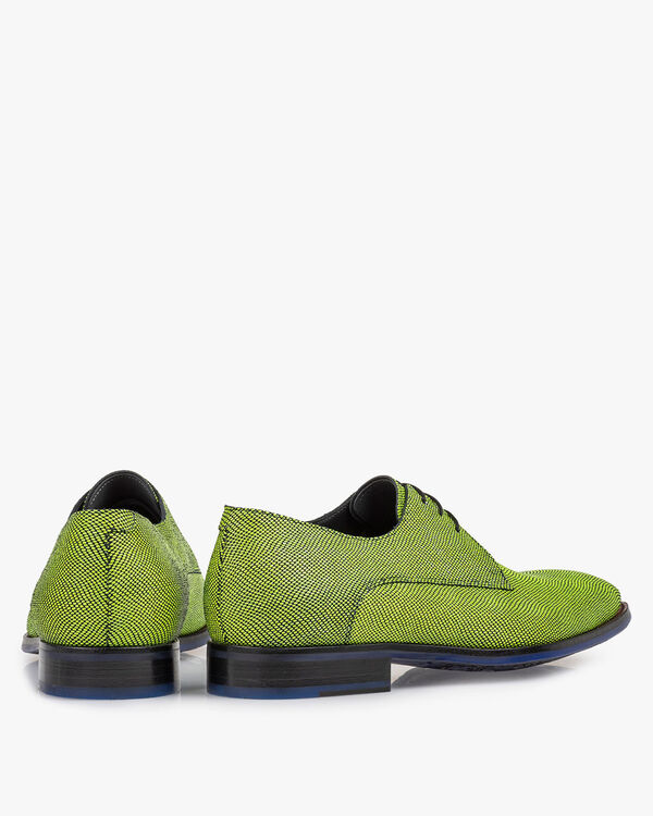 Veterschoen geprint su&egrave;de geel