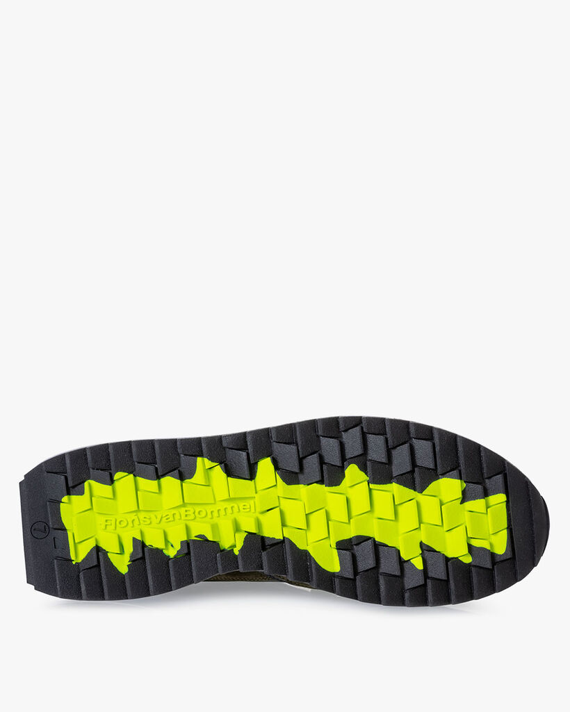 Sharki sneaker su&egrave;de donkergroen