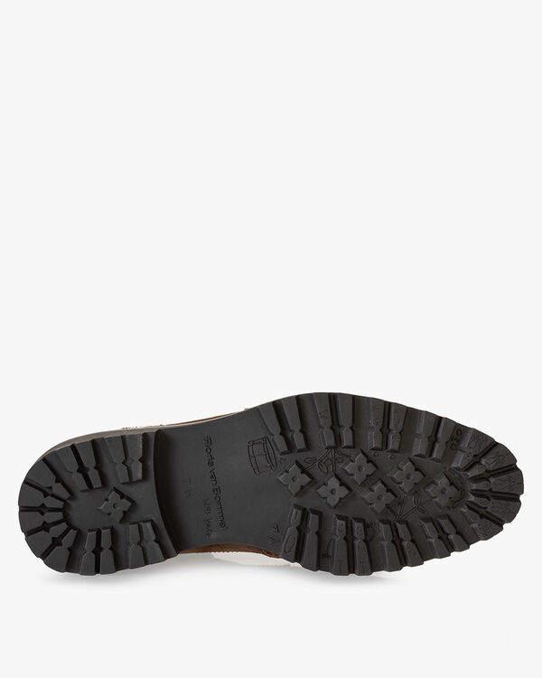 Lace boot suede cognac