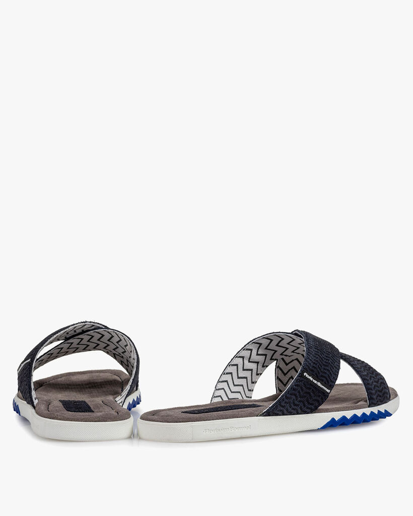 Slipper nubuckleer blauw