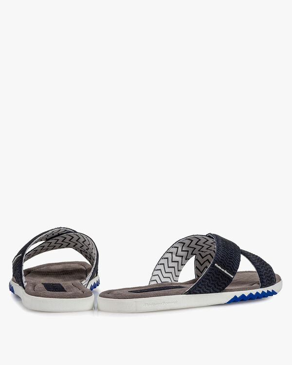 Slipper nubuckleer blauw