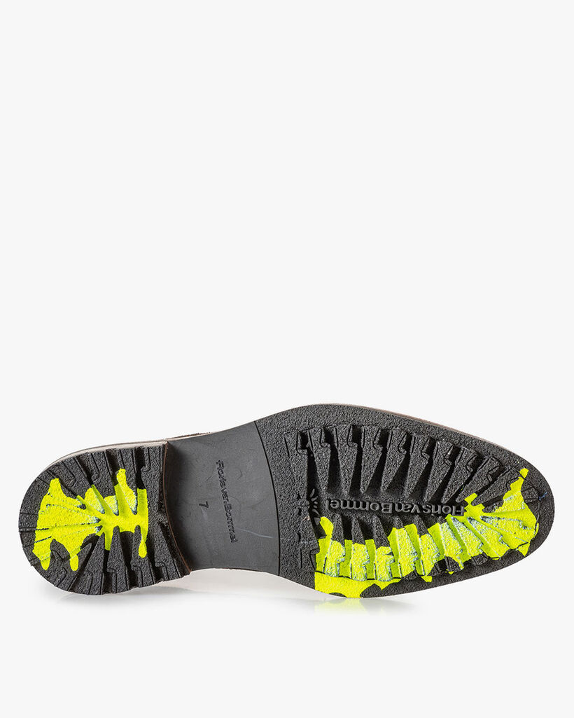 Veterboot reptielenprint donkergrijs