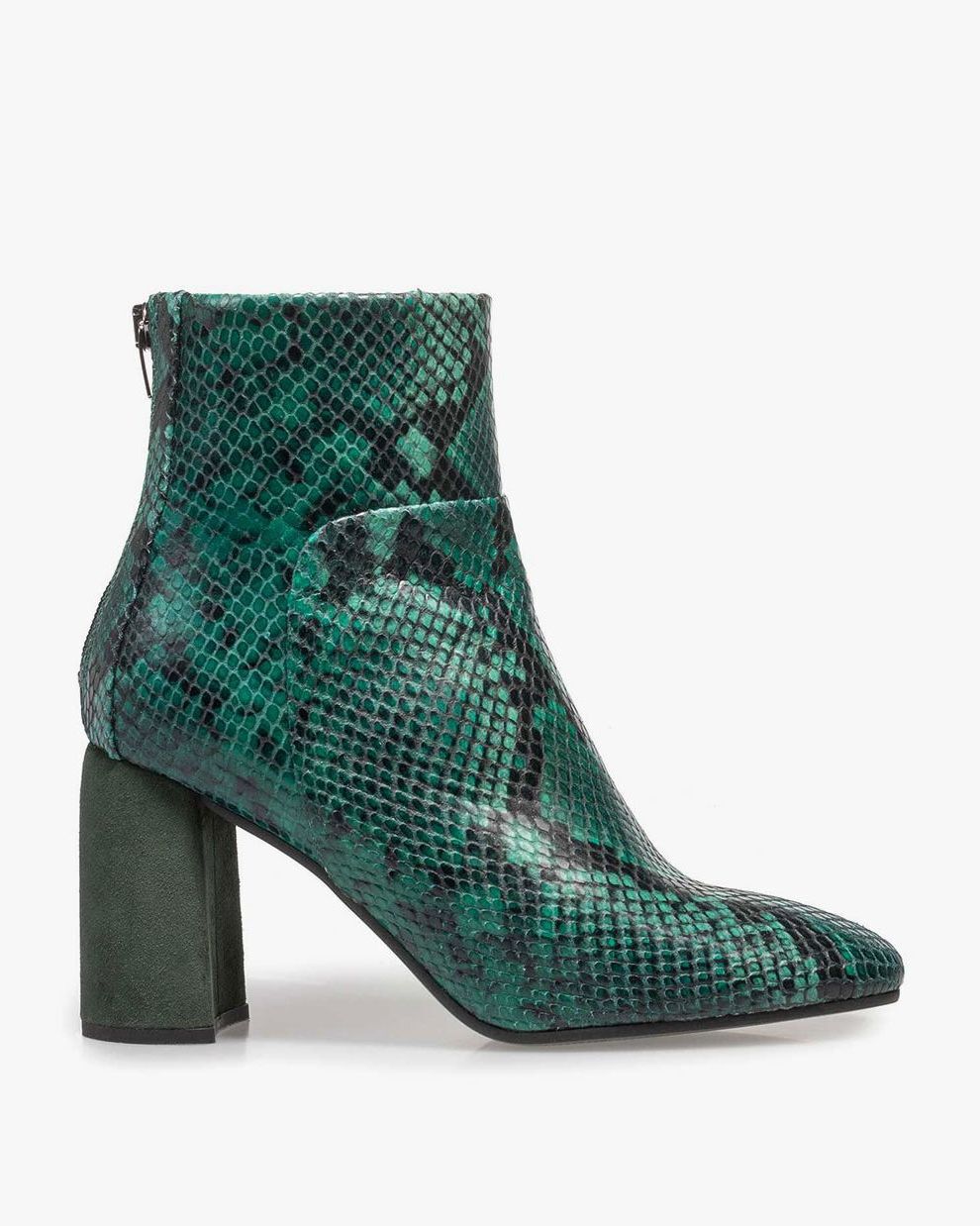 Green leather ankle boots 85624 04 Floris van Bommel Official