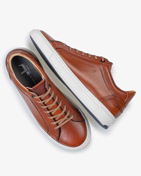 Sneaker kalfsleer cognac