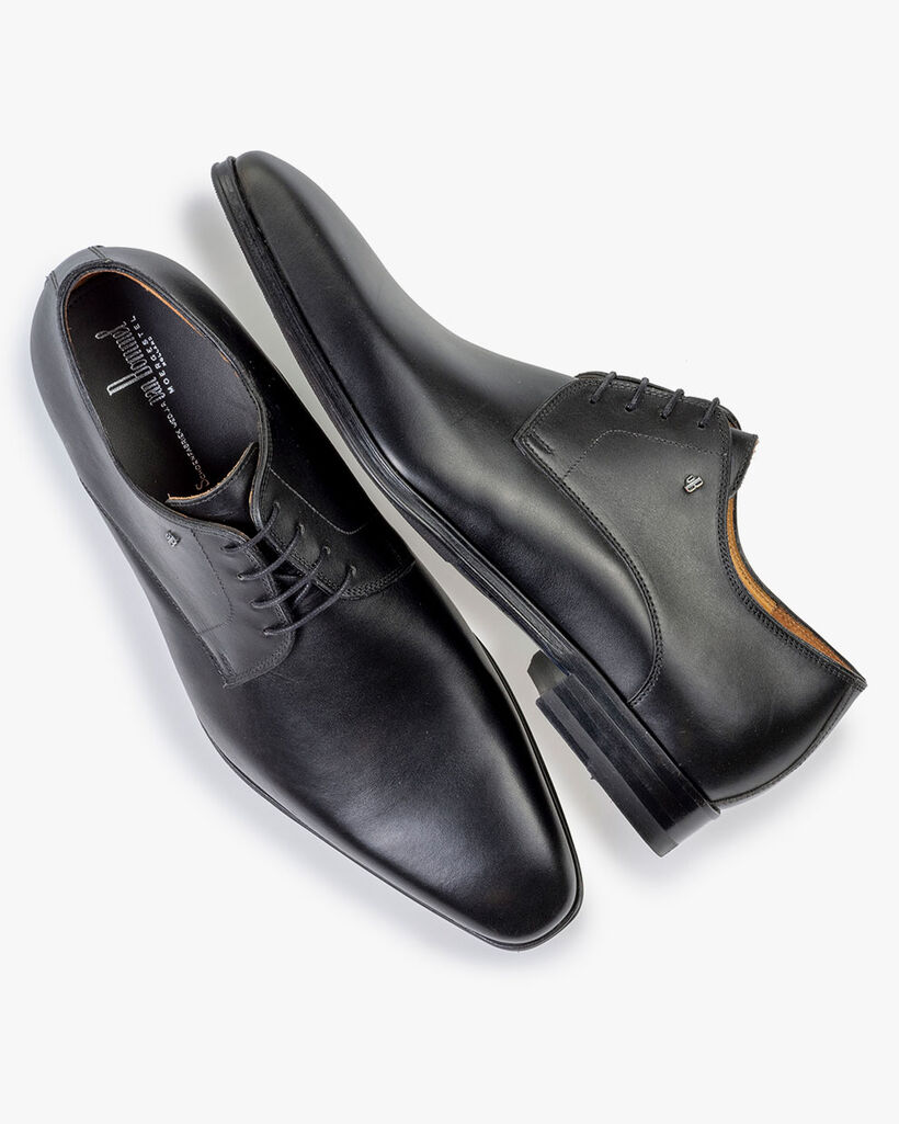 Veterschoen kalfsleer zwart