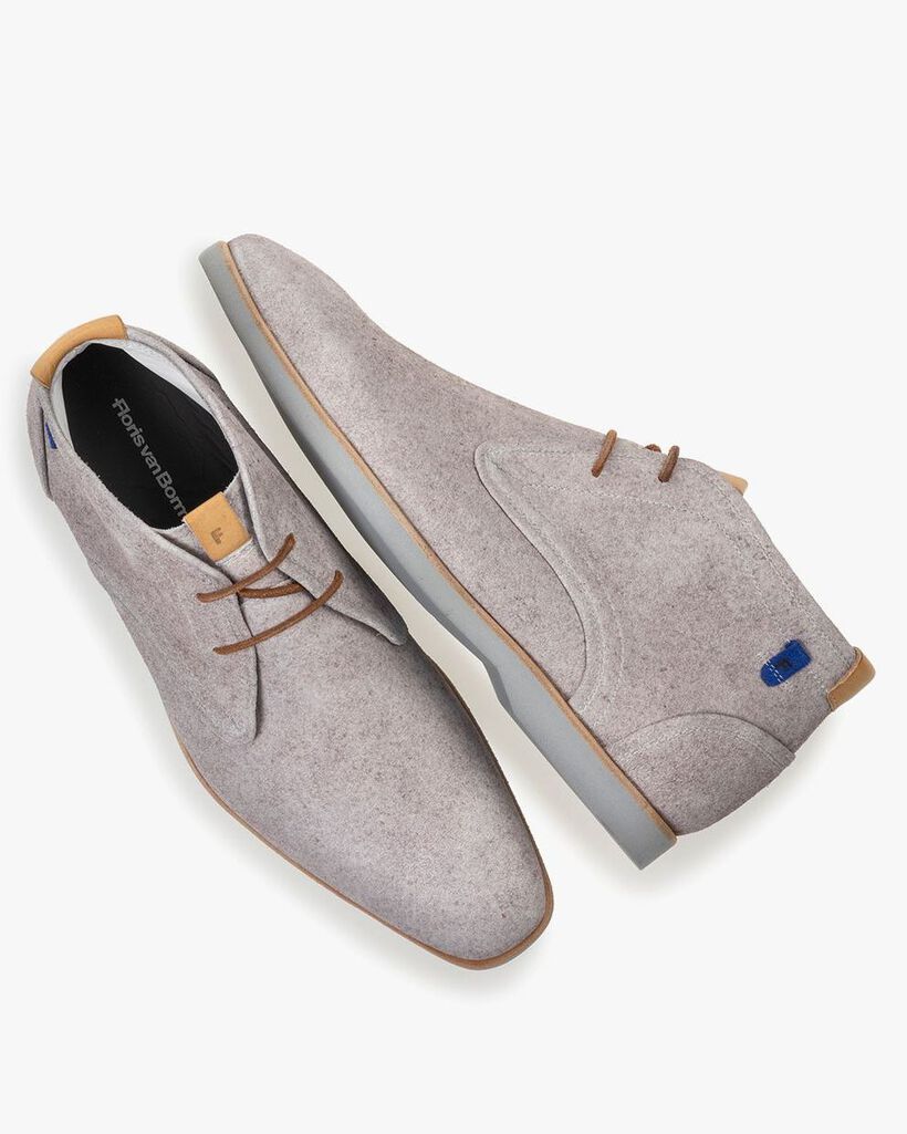 Boot suede leather sand-coloured