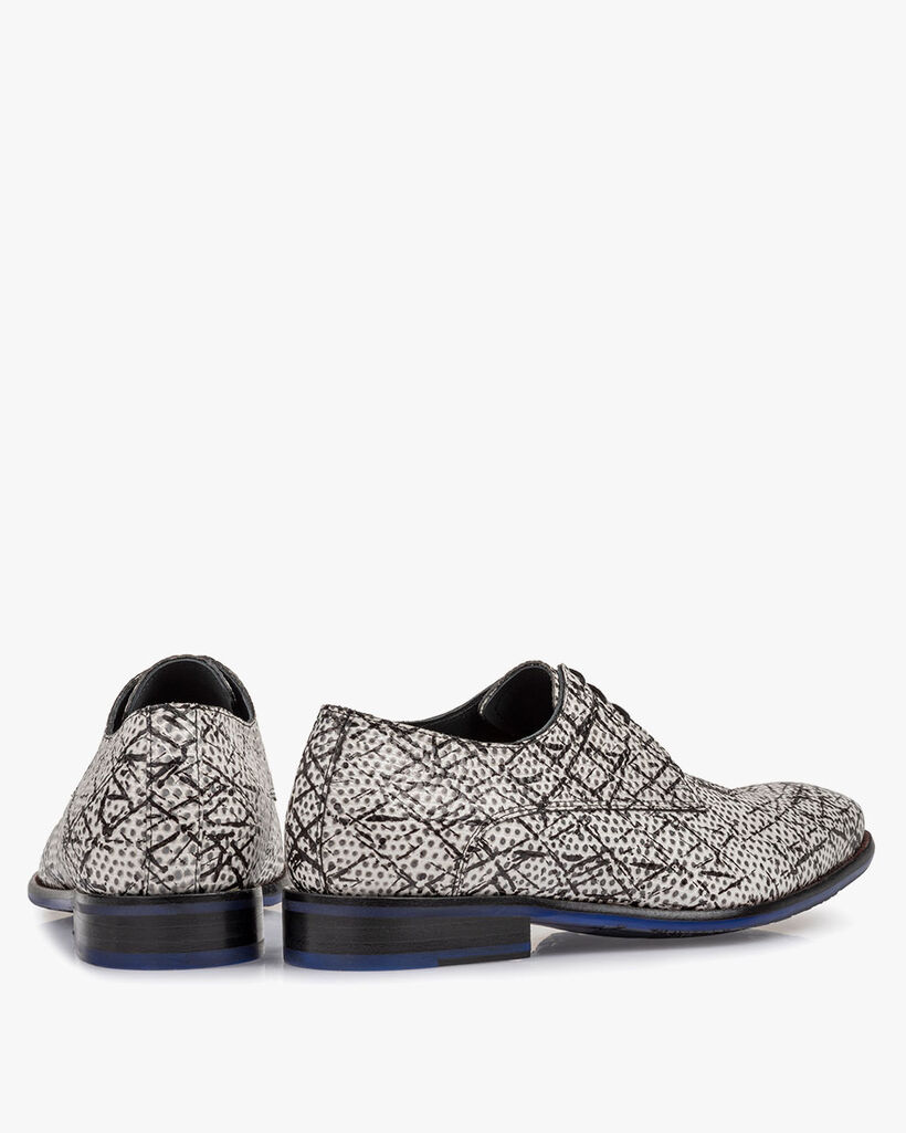 Lace shoe black/white leather