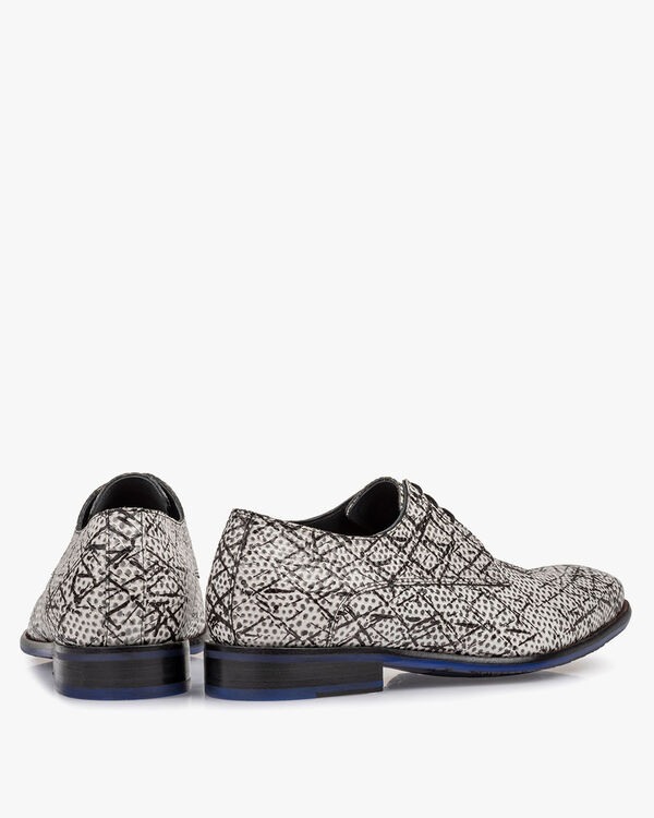 Lace shoe black/white leather