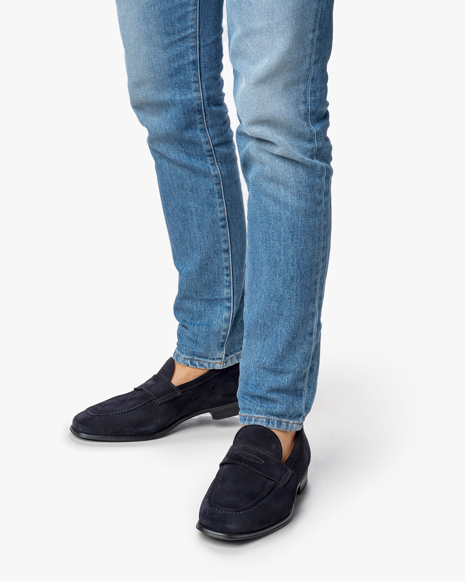 Blauwe loafers heren clearance