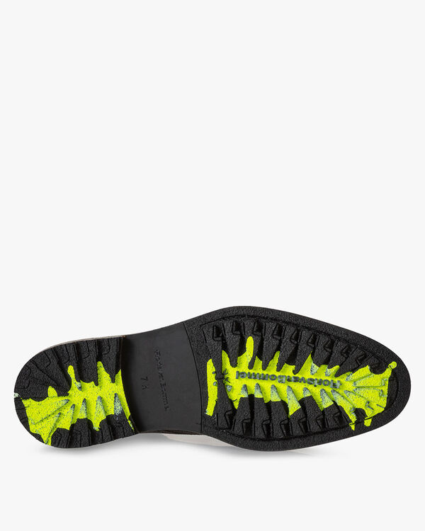 Veterboot geprint leer donkergrijs